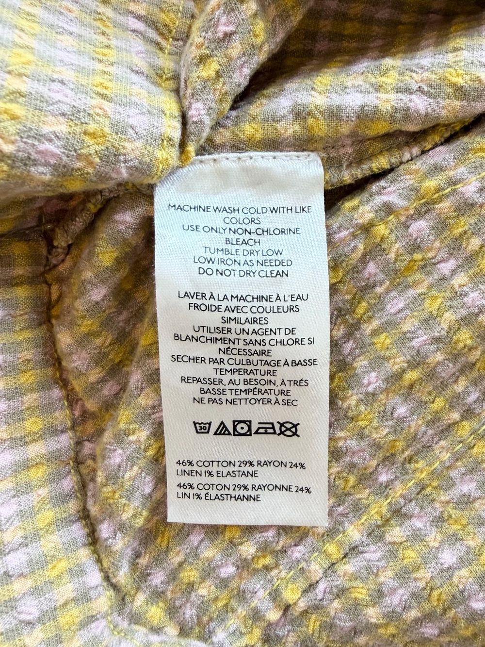Free People In My Feelings Slim Crop Gingham Plaid Pants in Yellow - Picture 8 of 11